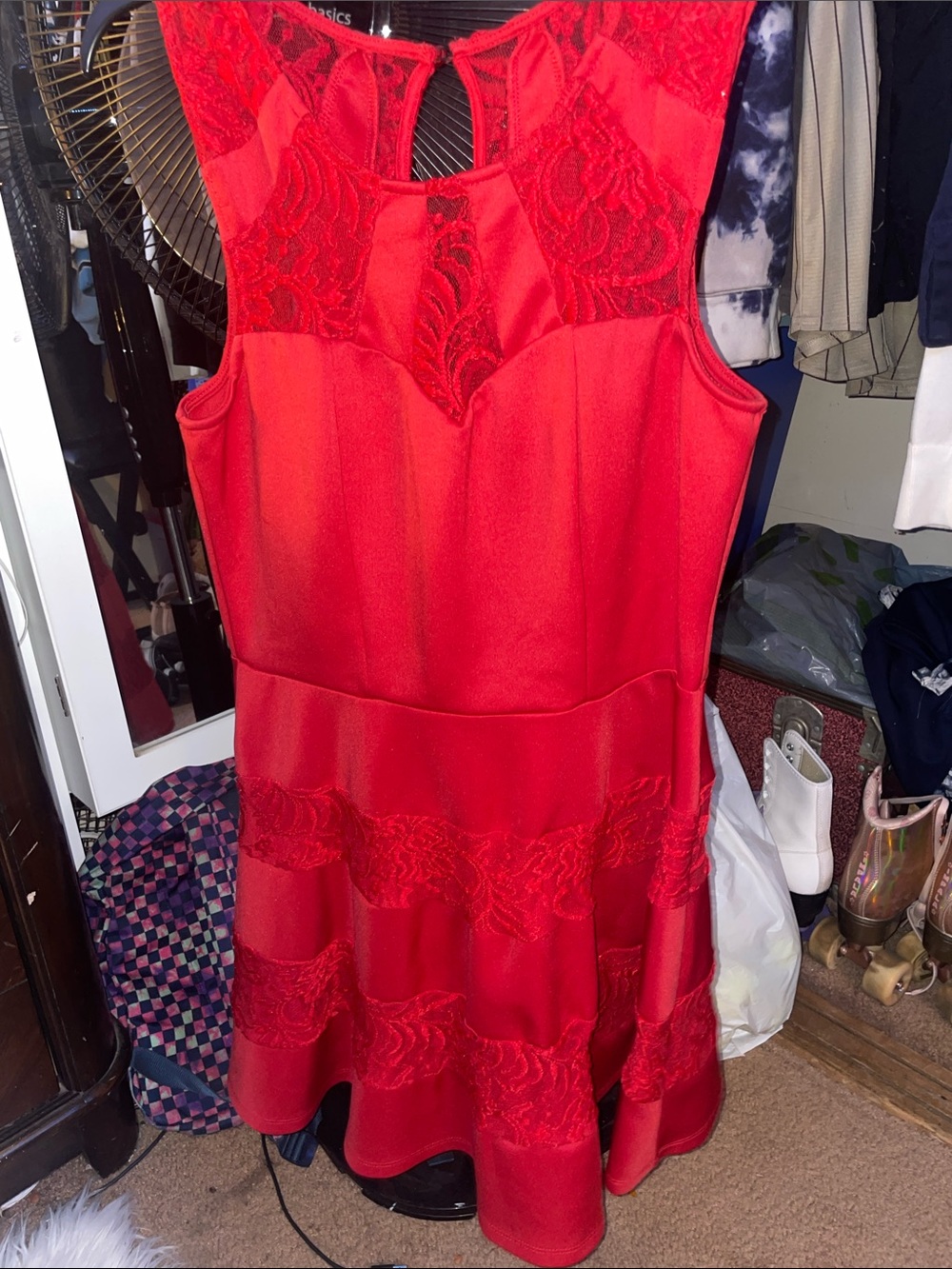 Three Pink Hearts 'Trinket' Red Dress